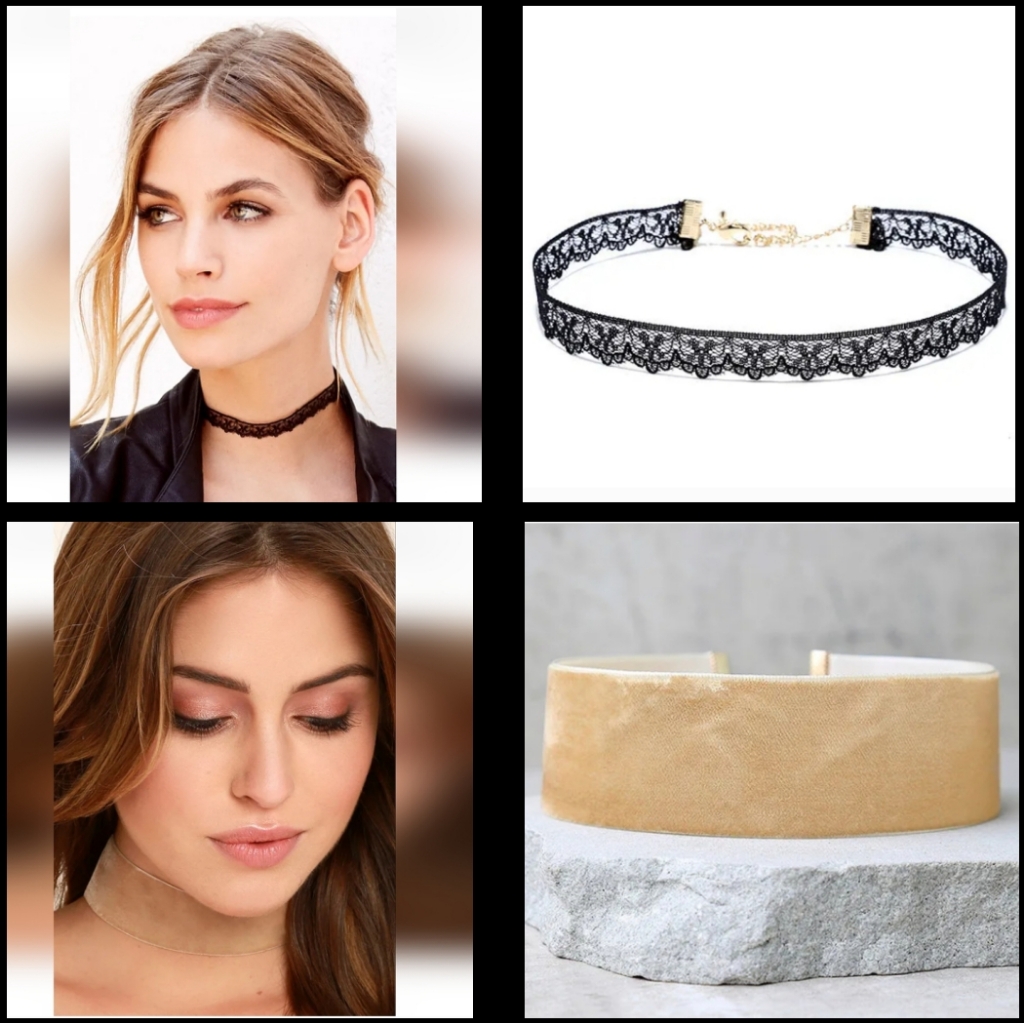 Nwt Lulus Choker Bundle Of 3 Choker Necklaces